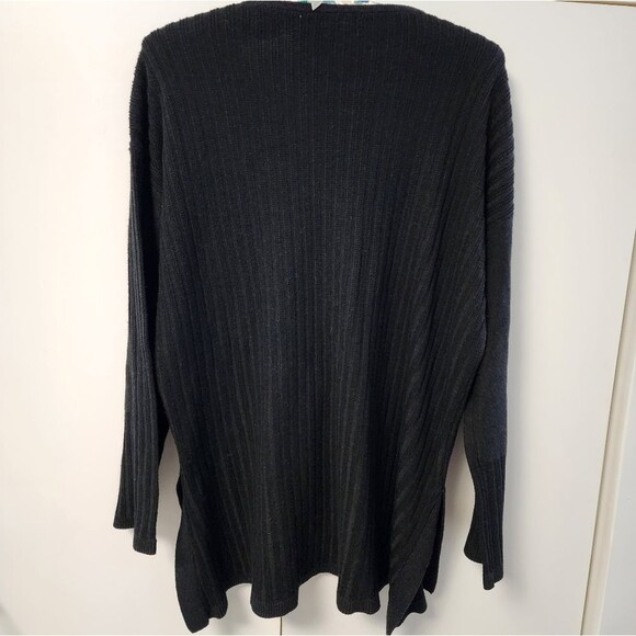 SMARTWOOL Womens Black Shadow Pine V-Neck Rib/Ribbed Sweater Size XL Cozy Warm - Picture 5 of 11